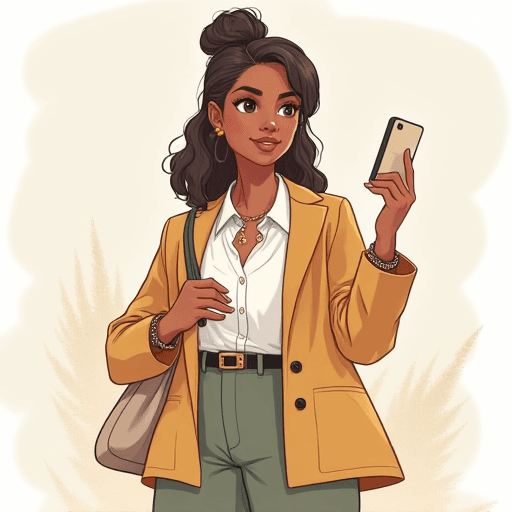 An illustration of Claire, your personal shopping assistant for sustainable fashion